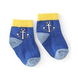 Cute Walk by Babyqhug Anti-Bacterial Ankle Length Ship Design Socks Pack of 5 - Multicolour