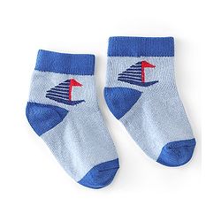Cute Walk by Babyqhug Anti-Bacterial Ankle Length Ship Design Socks Pack of 5 - Multicolour