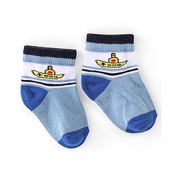 Cute Walk by Babyqhug Anti-Bacterial Ankle Length Ship Design Socks Pack of 5 - Multicolour