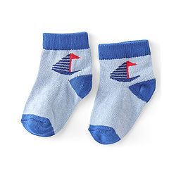Cute Walk by Babyqhug Anti-Bacterial Ankle Length Ship Design Socks Pack of 5 - Multicolour