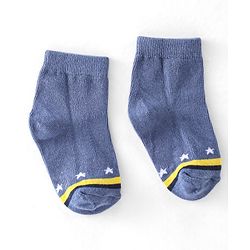 Cute Walk by Babyhug Cotton Knit Ankle Length Anti Bacterial Socks Astronaut Design Pack of 5 - Multicolor