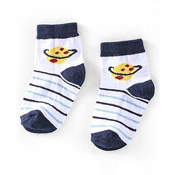 Cute Walk by Babyhug Cotton Knit Ankle Length Anti Bacterial Socks Astronaut Design Pack of 5 - Multicolor