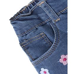 Babyhug Cotton Shorts With Stretch & Floral Print - Blue