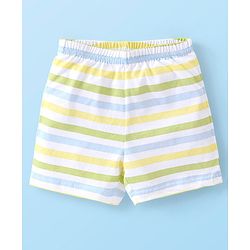 Babyhug 100% Cotton Sleeveless Sando & Shorts Set Car Print - Multicolour