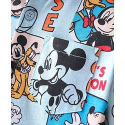 Babyhug 100% Cotton Knit Full Sleeve Shirt With Mickey Mouse & Friends Print - Blue