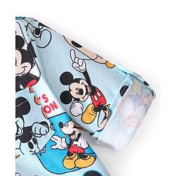 Babyhug 100% Cotton Knit Full Sleeve Shirt With Mickey Mouse & Friends Print - Blue