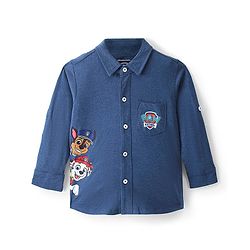 Babyhug Cotton Knit Full Sleeves Paw Patrol Printed Shirt - Navy