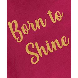 Babyhug 100% Cotton Full Sleeves Skivi T-Shirt with Text Graphics & Frill Detailing - Maroon