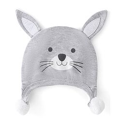 Babyhug Cotton Cap Animal Design - Grey