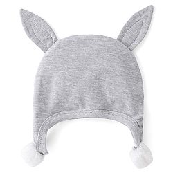 Babyhug Cotton Cap Animal Design - Grey