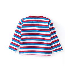 Babyhug 100% Cotton Knit Full Sleeves Striped T-Shirt - Multicolour