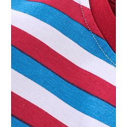 Babyhug 100% Cotton Knit Full Sleeves Striped T-Shirt - Multicolour