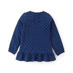 Babyhug 100% Cotton Knit Full Sleeves Top & Lounge Pant With Squirrel Print - Navy Blue & Pink