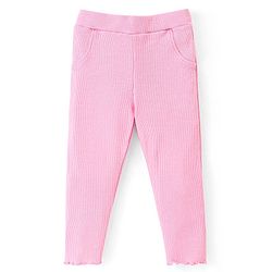 Babyhug 100% Cotton Knit Full Sleeves Top & Lounge Pant With Squirrel Print - Navy Blue & Pink