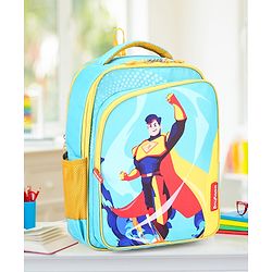 Babyhug Super Hero Backpack Blue - 16 Inch