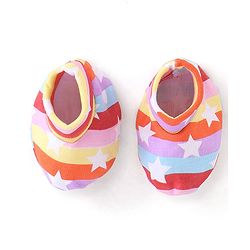 Babyhug 100% Cotton Knit Cap Mittens & Booties Set Star Print - Multicolour