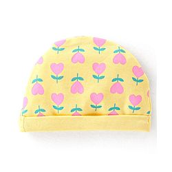 Babyhug 100% Cotton Cap Mittens & Booties Set With Floral Print Yellow - Diameter 9.5 cm