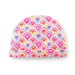 Babyhug 100% Cotton Interlock Knit Cap Mittens & Booties Set with Heart Print - Pink