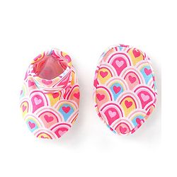 Babyhug 100% Cotton Interlock Knit Cap Mittens & Booties Set with Heart Print - Pink