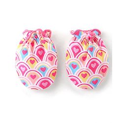 Babyhug 100% Cotton Interlock Knit Cap Mittens & Booties Set with Heart Print - Pink