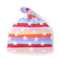 Babyhug 100% Cotton Knit Cap Star Print - Multicolour