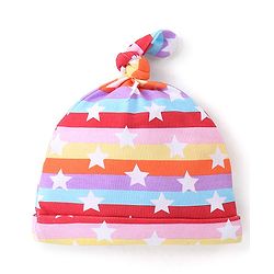 Babyhug 100% Cotton Knit Cap Star Print - Multicolour