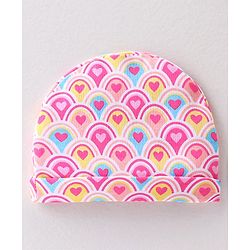 Babyhug 100% Cotton Interlock Knit Cap Heart Print - Pink