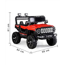 Babyhug Battery Operated Ride On Jeep with Remote Control - Red