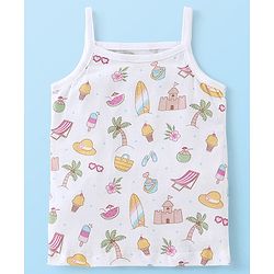 Babyhug 100% Cotton Slips Beach Theme Pack of 3 - Blue Yellow & Pink