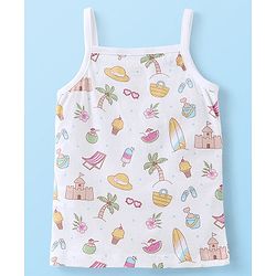 Babyhug 100% Cotton Slips Beach Theme Pack of 3 - Blue Yellow & Pink