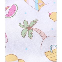Babyhug 100% Cotton Slips Beach Theme Pack of 3 - Blue Yellow & Pink