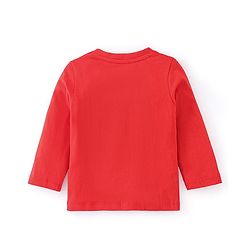 Babyhug Cotton Knit Full Sleeves Stars Printed Night Suit - Red