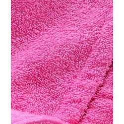 Babyhug Woven Terry Full Sleeves Hooded Bath Robe Elephant Patch - Pink