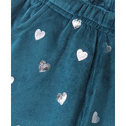 Babyhug Fleece Full Length Woollen Pant Heart Design - Teall
