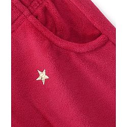 Babyhug Full Length Fleece & Woollen Pant Stars Printed - Fuchsia