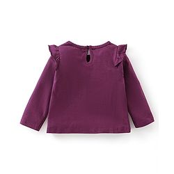Babyhug Cotton Knit Full Sleeves Night Suit With Unicorn Print - Purple