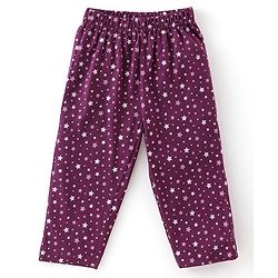 Babyhug Cotton Knit Full Sleeves Night Suit With Unicorn Print - Purple