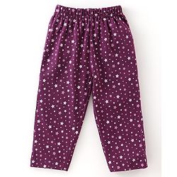 Babyhug Cotton Knit Full Sleeves Night Suit With Unicorn Print - Purple