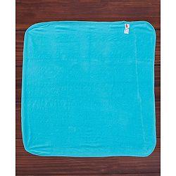 Babyhug Double Ply Terry Knit Towel L 76.2 X 76.2 cm Polka Dot Print - Blue