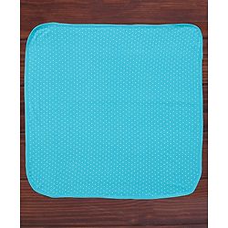 Babyhug Double Ply Terry Knit Towel L 76.2 X 76.2 cm Polka Dot Print - Blue