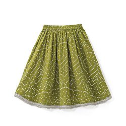 Babyhug Cotton Woven Sleeveless Choli and Lehenga Set with Lace Border Dupatta Bandhani Print - Green