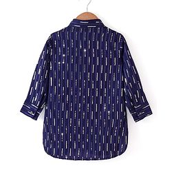 Babyhug Full Sleeves Sequenced Pathani Kurta Pyjama Set - Navy Blue