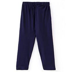Babyhug Full Sleeves Sequenced Pathani Kurta Pyjama Set - Navy Blue