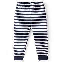 Babyhug Cotton Knit Full Sleeves Night Suit Crocodile Printed - Navy Blue
