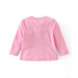 Babyhug Cotton Knit Full Sleeves Bunny Printed Night Suit - Pink