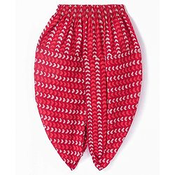 Babyhug 100% Cambric Full Sleeve Printed Kurta With Dhoti Set - Red