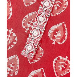 Babyhug 100% Cambric Full Sleeve Printed Kurta With Dhoti Set - Red