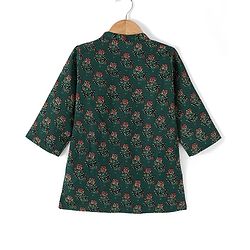 BABYHUG BOYS COTTON PRINTED DHOTI KURTA SET 4-5Y GREEN