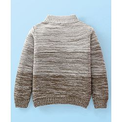 Babyhug Cotton Knitted Full Sleeves Solid Colour Sweater - Multicolour