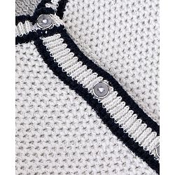 Babyhug Cotton Knit Full Sleeves  Light Winter Front Open Sweaters - Grey